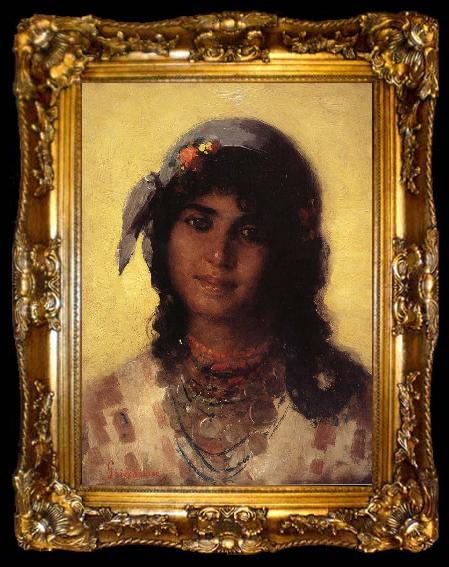 framed  Nicolae Grigorescu Gypsy